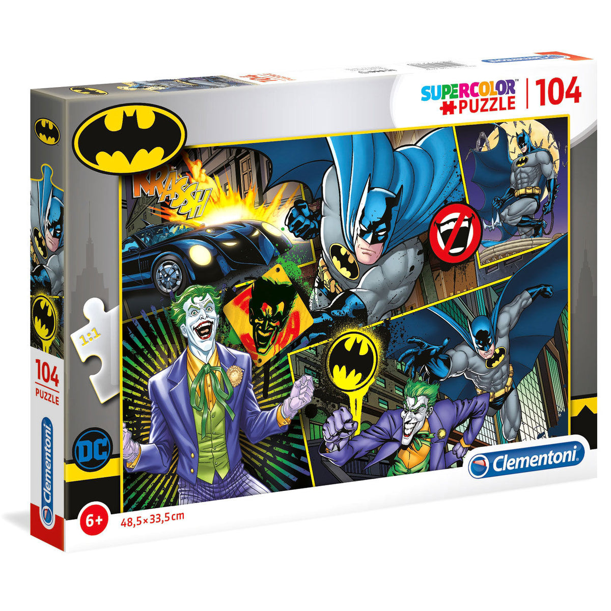 Puzzle Clementoni de Batman DC Comics con Batman, Joker y Batmóvil