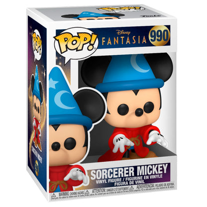 Figura Funko POP! de Sorcerer Mickey con sombrero azul y túnica roja - 3