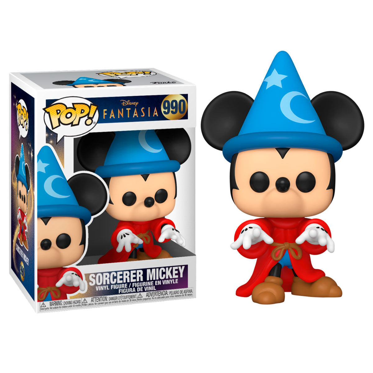 Figura Funko POP! de Sorcerer Mickey con sombrero azul y túnica roja - 2