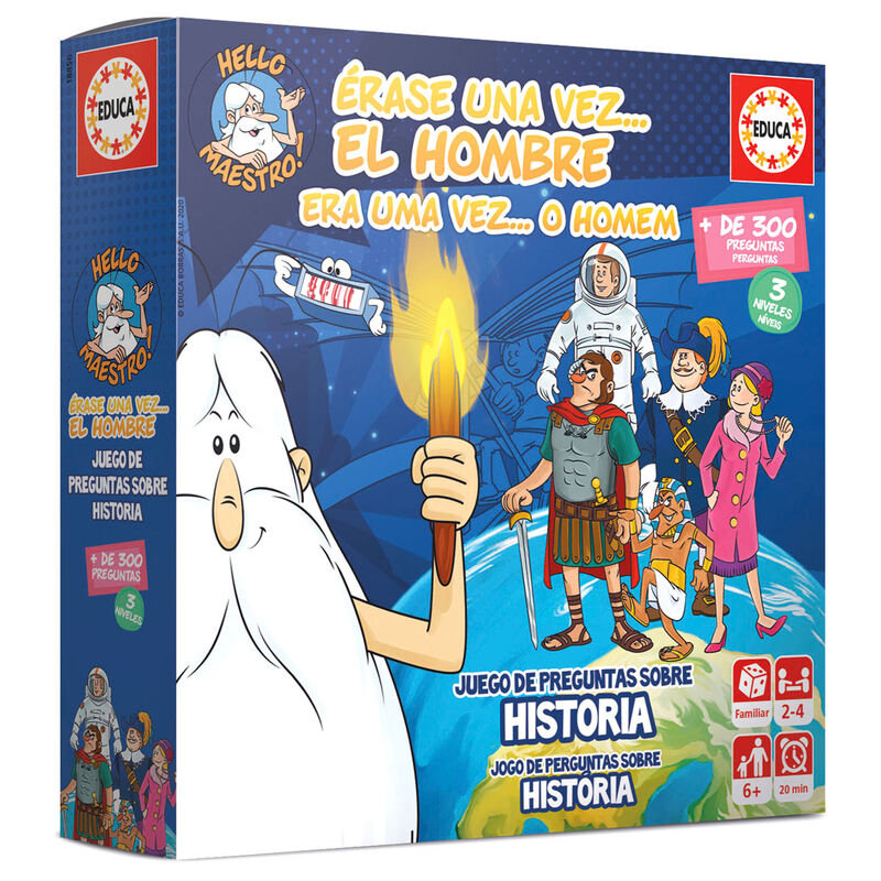 Juego de preguntas sobre historia Érase una vez El Hombre de Educa Borrás
