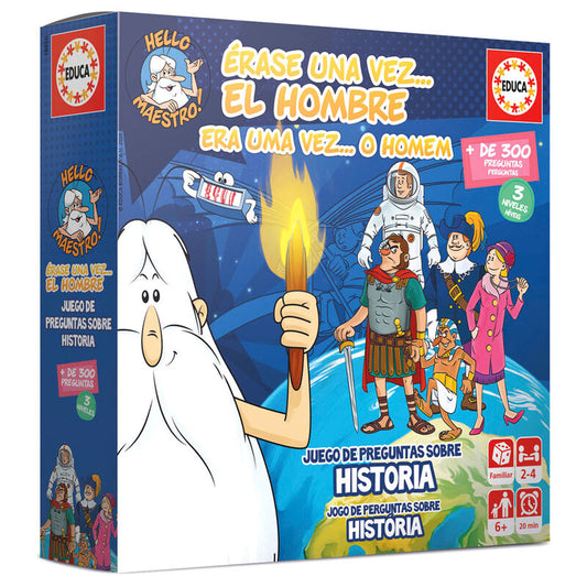 Juego de preguntas sobre historia Érase una vez El Hombre de Educa Borrás