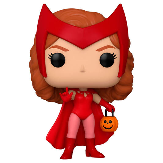 Figura Funko POP! de Wanda de WandaVision con traje de Halloween y calabaza