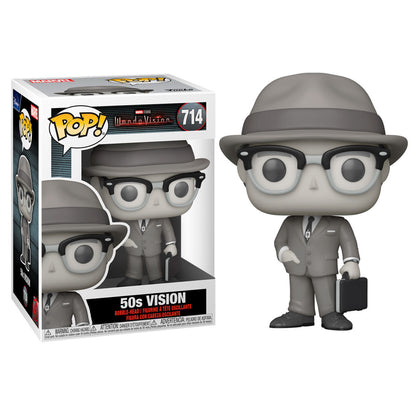 Figura Funko POP! Vision 50s de WandaVision con traje gris y sombrero - 2