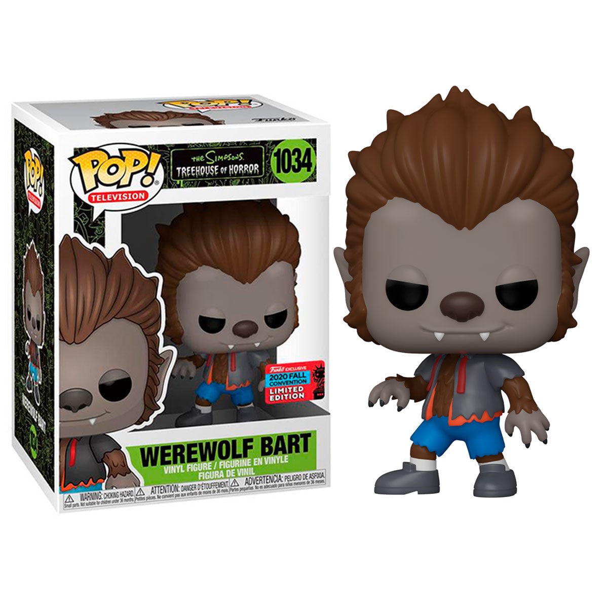 Figura Funko POP! Werewolf Bart de Los Simpson en caja con ventana