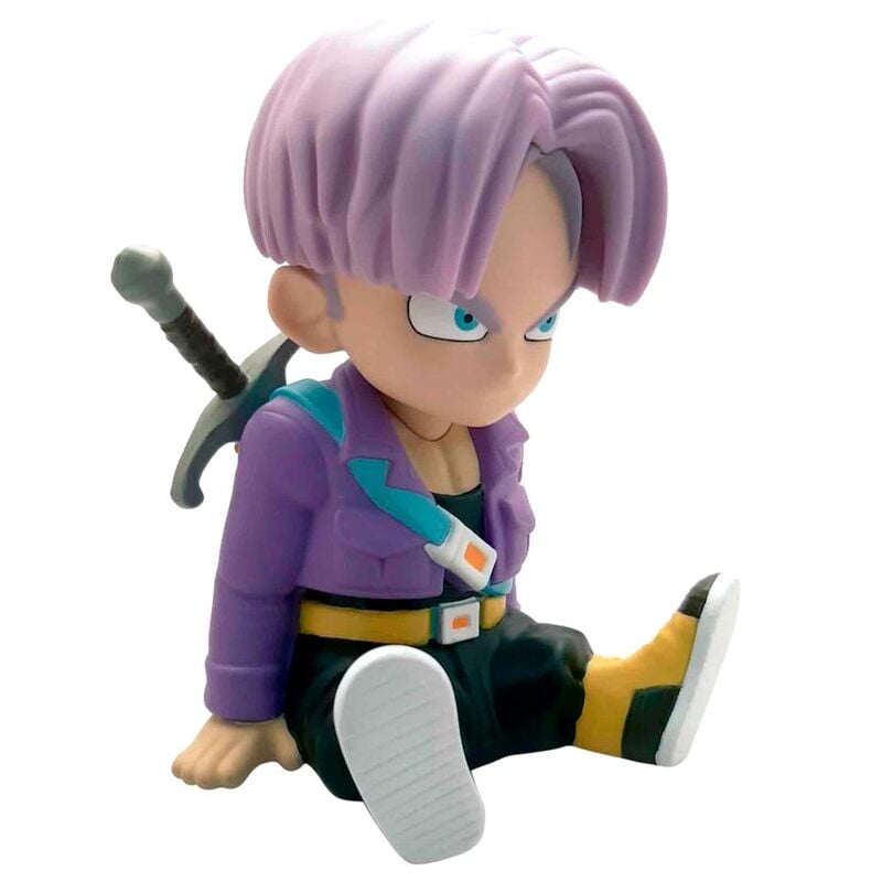 Hucha de Trunks de Dragon Ball sentado con espada