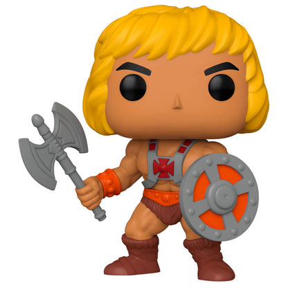 Figura Funko POP! de He-Man con hacha y escudo en caja con ventana - 3