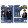 Figura flexible BendyFigs de Harry Potter con varita y soporte expositor