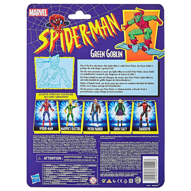 Figura articulada del Duende Verde de Spider-Man con planeador y accesorios - 2
