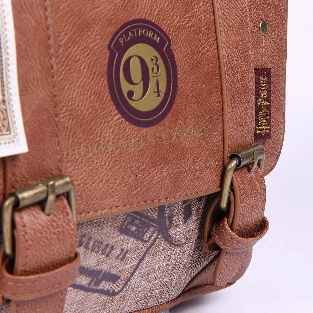 Mochila Harry Potter Platform 9 3/4 en beige y marrón - 4