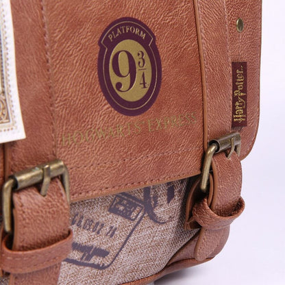 Mochila Harry Potter Platform 9 3/4 en beige y marrón - 4