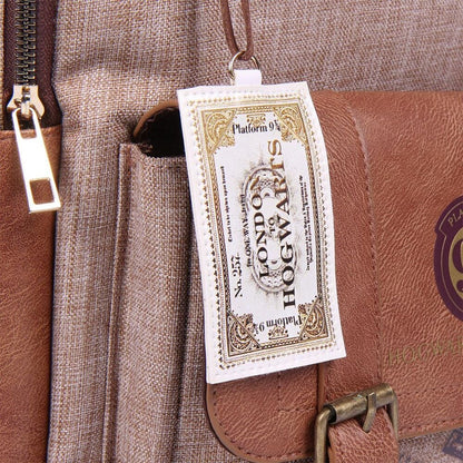 Mochila Harry Potter Platform 9 3/4 en beige y marrón - 8