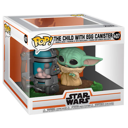 Figura Funko POP! de The Child junto a una cápsula de Star Wars - 3