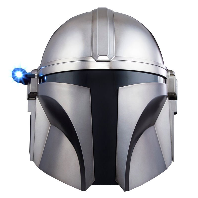 Casco electrónico plateado de The Mandalorian Star Wars