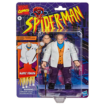 Figura articulada de Kingpin de Spider-Man con traje blanco y bastón