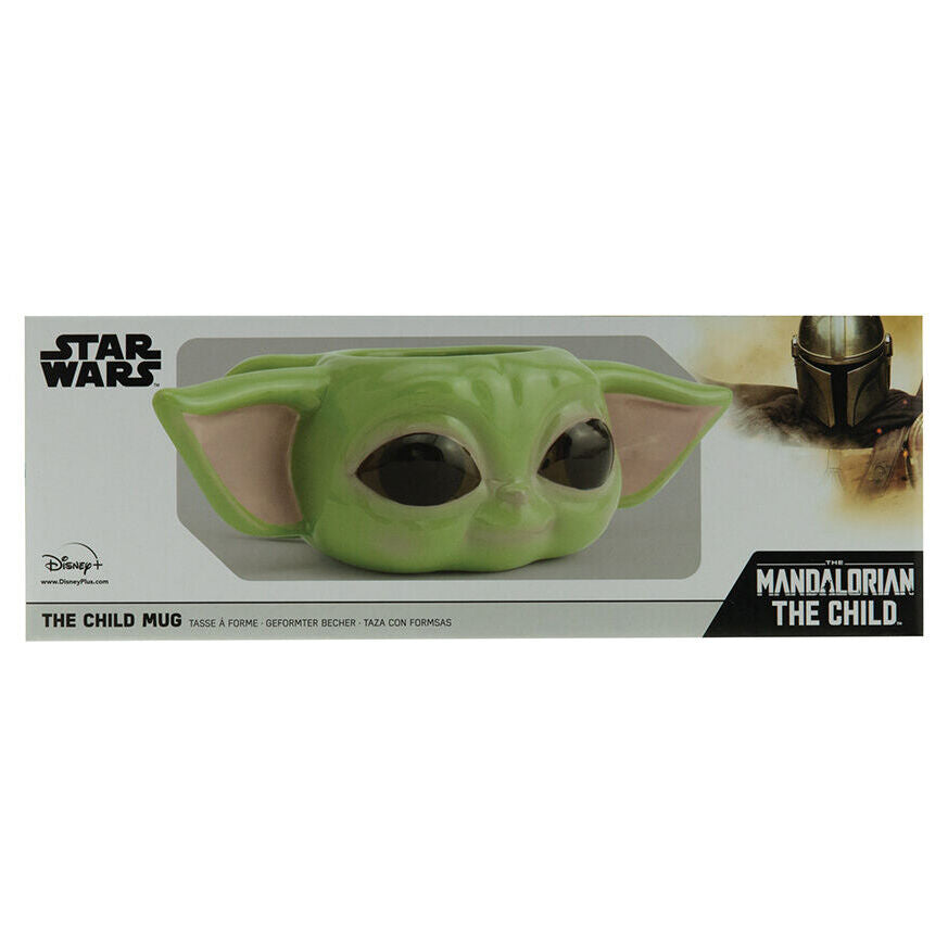 Taza 3D verde con el rostro de The Child de Star Wars - 4