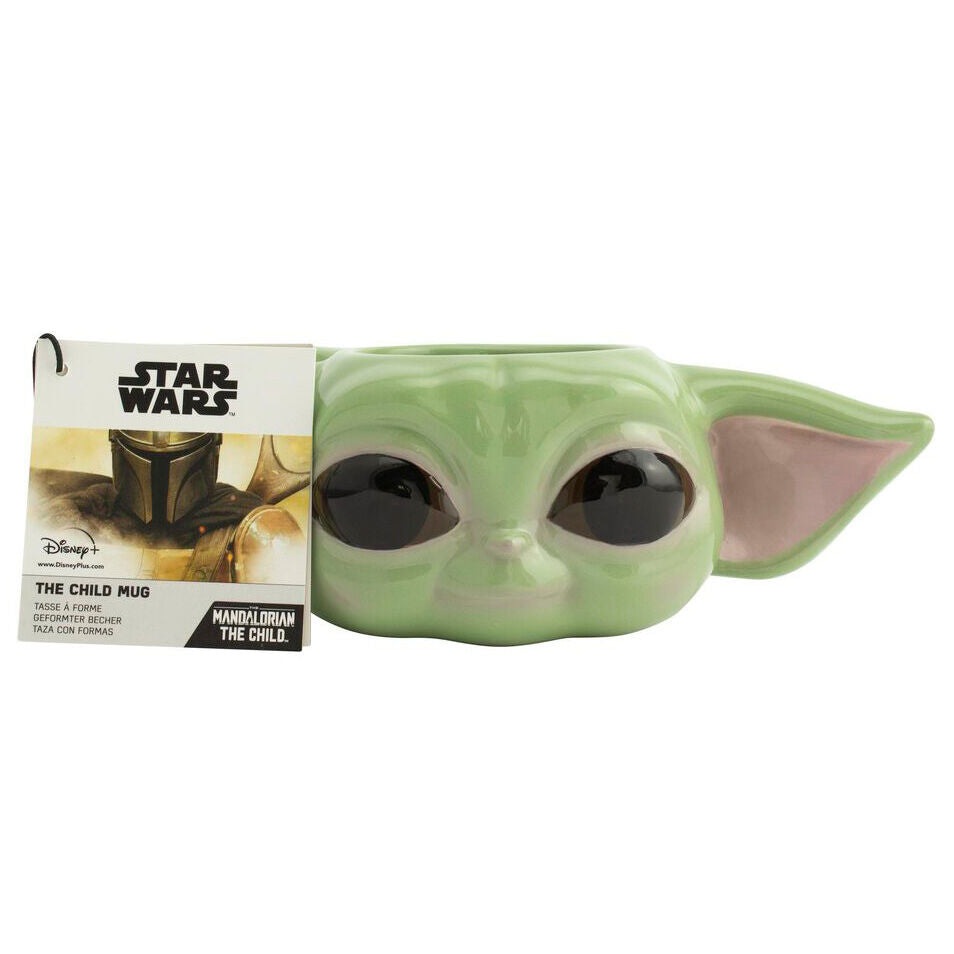 Taza 3D verde con el rostro de The Child de Star Wars - 5