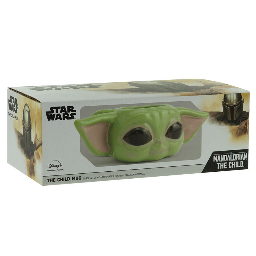 Taza 3D verde con el rostro de The Child de Star Wars - 6