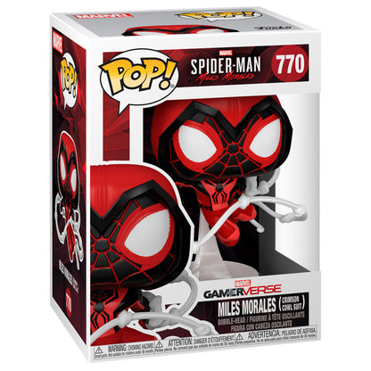 Figura Funko POP! de Miles Morales Spider-Man con traje Crimson Cowl Suit - 3