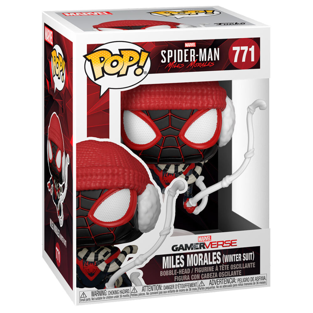 Figura Funko POP! de Spider-Man Miles Morales con traje de invierno - 3