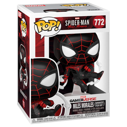 Figura Funko POP! de Miles Morales con traje Advanced Tech Suit
