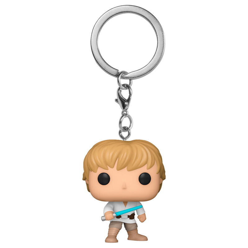 Llavero FUNKO Pocket POP! de Luke de Star Wars con sable de luz azul