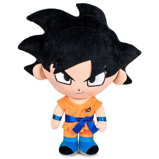 Peluche de Goku de Dragon Ball con uniforme naranja y detalles azules