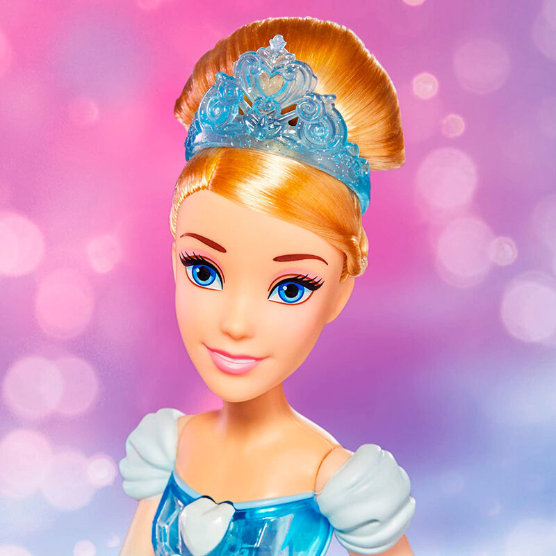 Muñeca Cenicienta Disney Brillo Real con vestido azul y tiara - 3