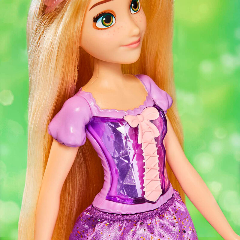 Muñeca Rapunzel Disney con vestido morado brillante y tiara - 4