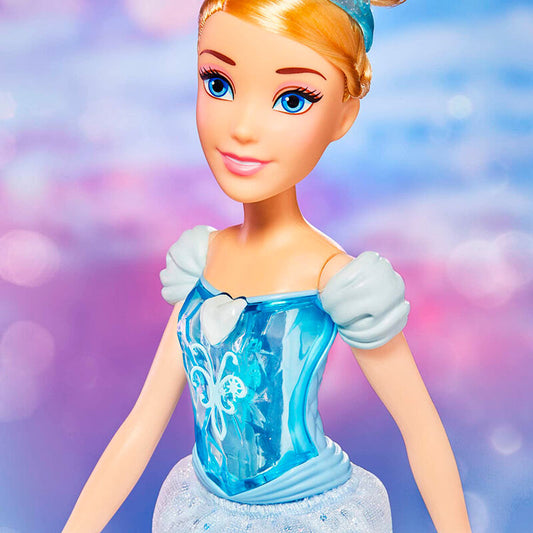 Muñeca Cenicienta Disney Brillo Real con vestido azul y tiara - 4