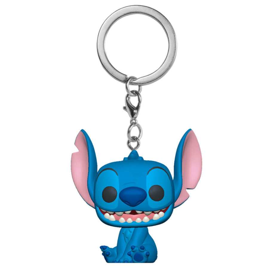 Llavero Funko Pocket Pop de Stitch sentado con anilla metálica - 2