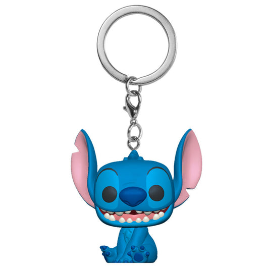 Llavero Funko Pocket Pop de Stitch sentado con anilla metálica - 2
