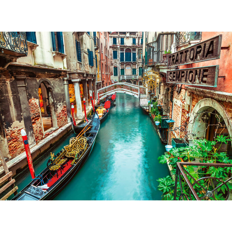 Puzzle Clementoni de 1000 piezas con canal de Venecia y góndola - 2