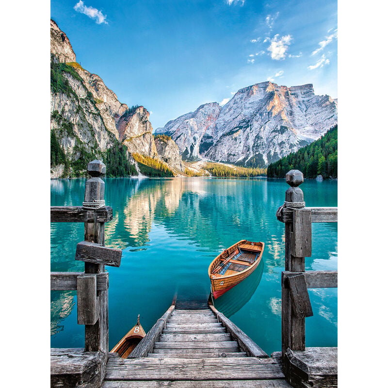 Puzzle Clementoni de 500 piezas con paisaje del Lago Braies - 2