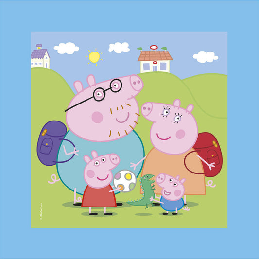 Puzzle Peppa Pig de 60 piezas con marco amarillo y verde - 2