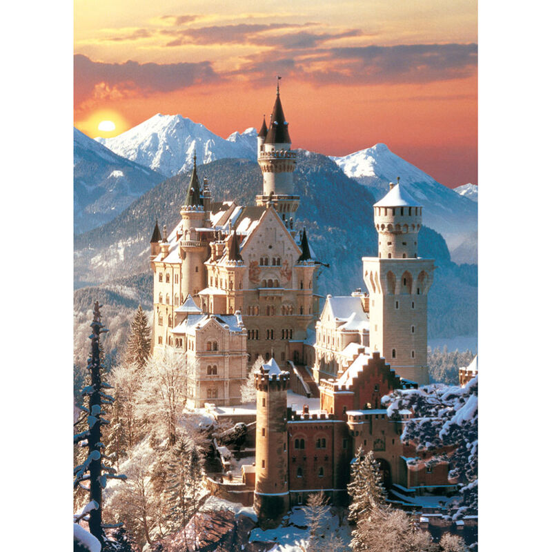 Puzzle Clementoni de 1500 piezas con el castillo de Neuschwanstein nevado - 2