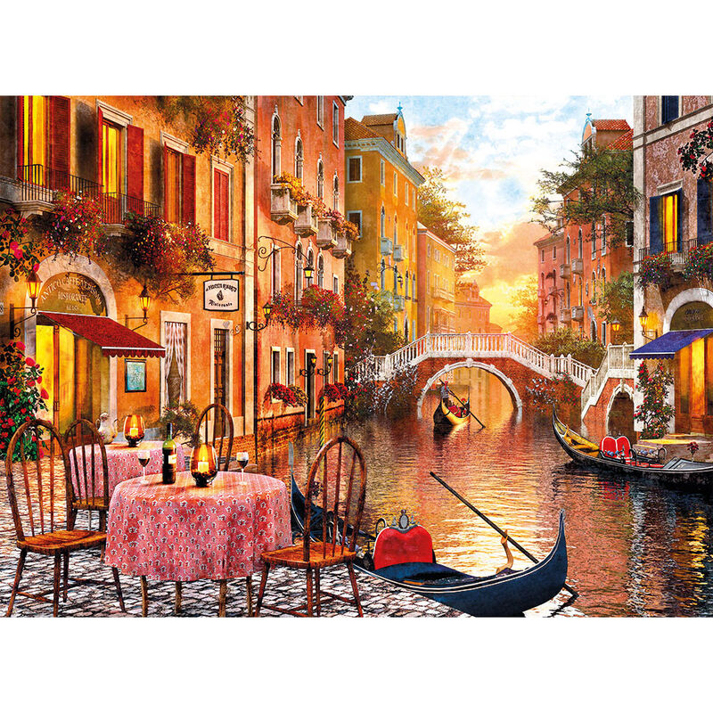 Puzzle Clementoni de 1500 piezas con escena de Venecia, canal y góndolas - 2