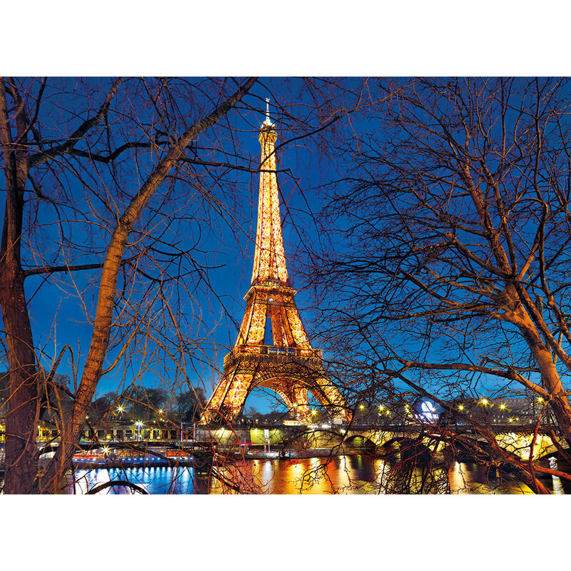 Puzzle Clementoni de 2000 piezas con la Torre Eiffel iluminada de noche - 2