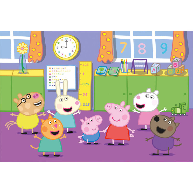 Puzzle de suelo Peppa Pig de 40 piezas con escena escolar - 2