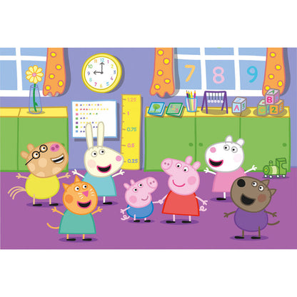 Puzzle de suelo Peppa Pig de 40 piezas con escena escolar - 2