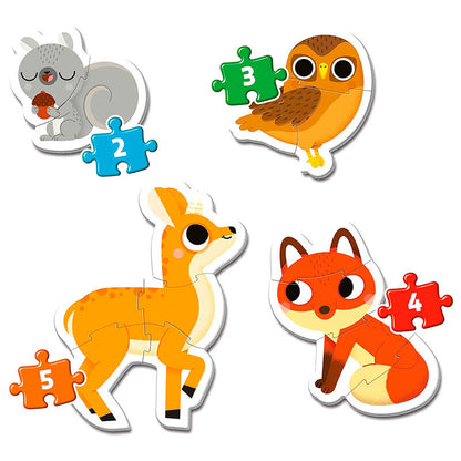 Caja de Clementoni My First Puzzle Animales del Bosque con cuatro puzles de animales - 2