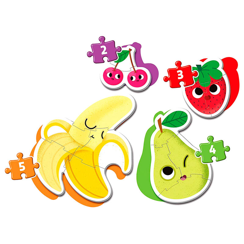 Caja Clementoni My First Puzzle con cuatro puzles de frutas - 2