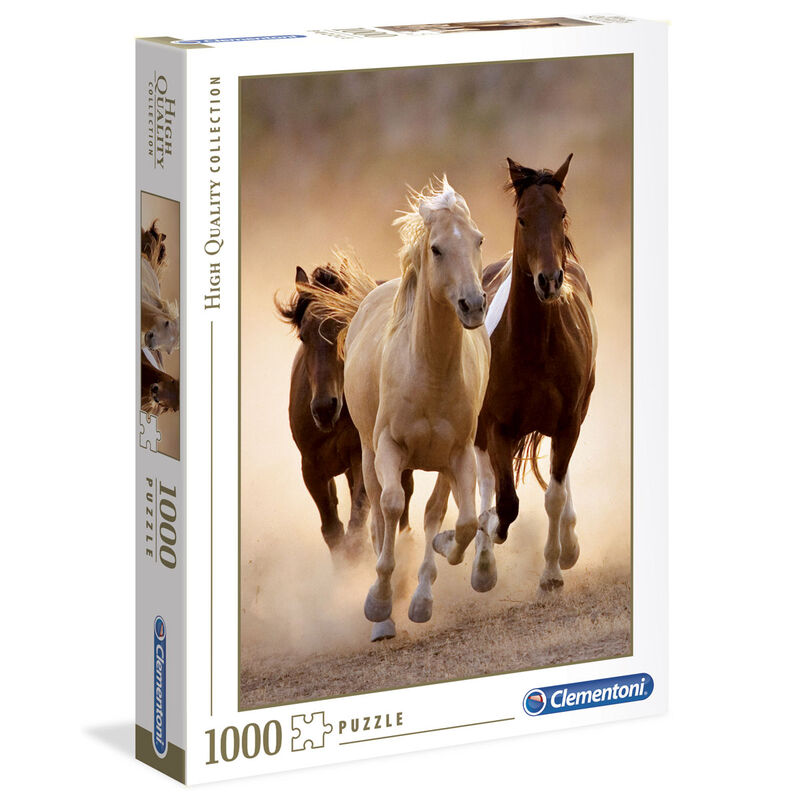 Puzzle Clementoni de 1000 piezas con caballos corriendo
