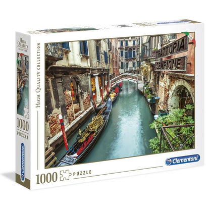 Puzzle Clementoni de 1000 piezas con canal de Venecia y góndola