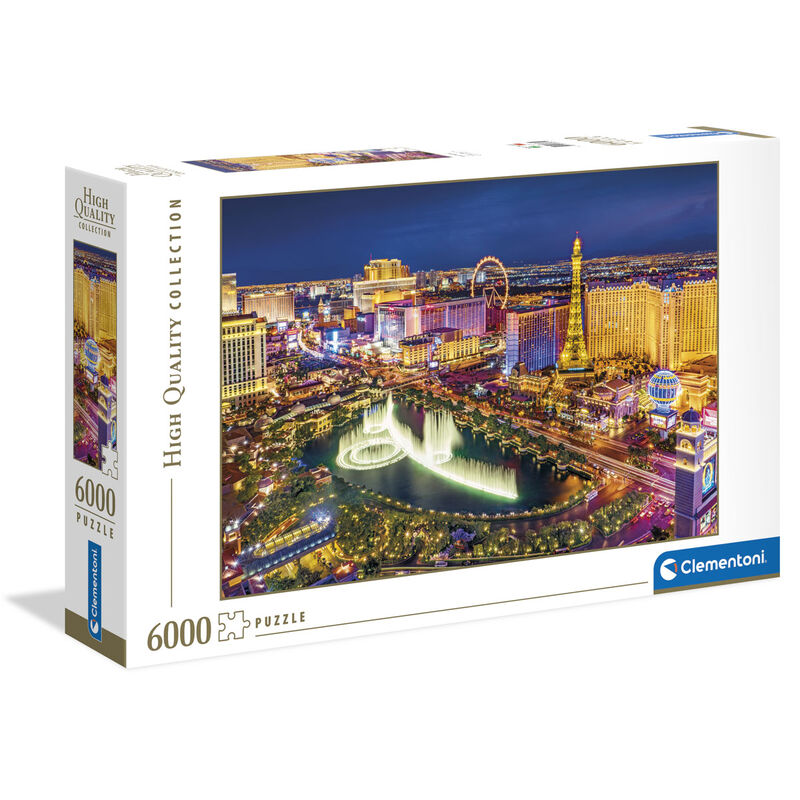 Puzzle Clementoni de 6000 piezas con Las Vegas iluminada de noche