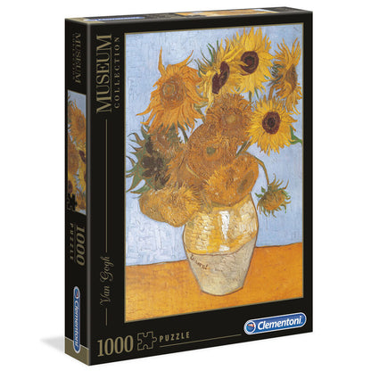 Caja del puzzle Clementoni Los Girasoles de Van Gogh de 1000 piezas