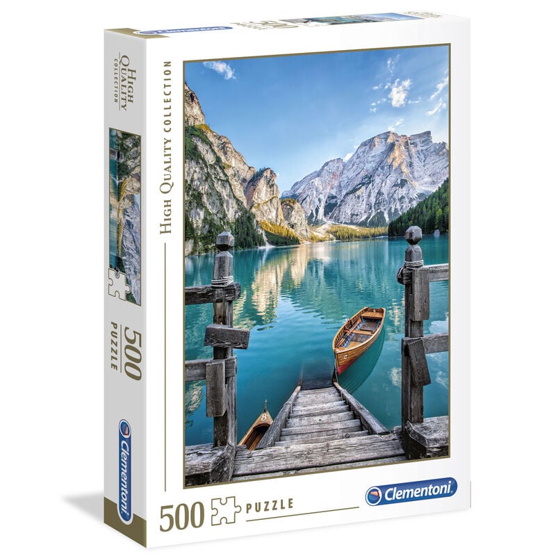 Puzzle Clementoni de 500 piezas con paisaje del Lago Braies