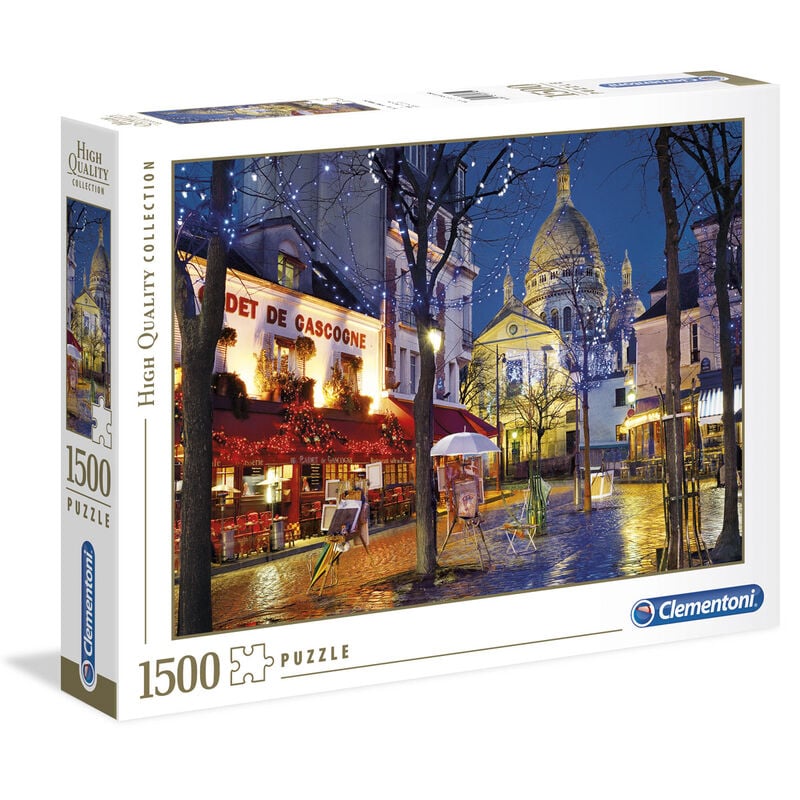 Puzzle Clementoni de 1500 piezas con Montmartre de noche