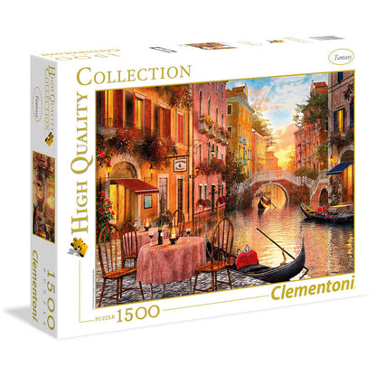 Puzzle Clementoni de 1500 piezas con escena de Venecia, canal y góndolas