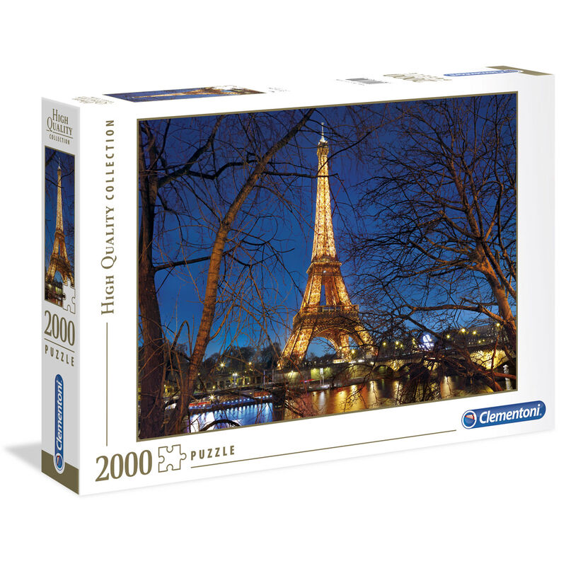 Puzzle Clementoni de 2000 piezas con la Torre Eiffel iluminada de noche