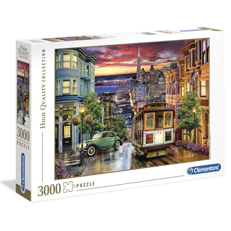 Puzzle Clementoni de San Francisco con tranvía y skyline urbano